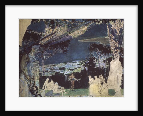 Italy. Night in Naples. Curtain design for the Private Russian Opera, 1891 by Mikhail Alexandrovich Vrubel