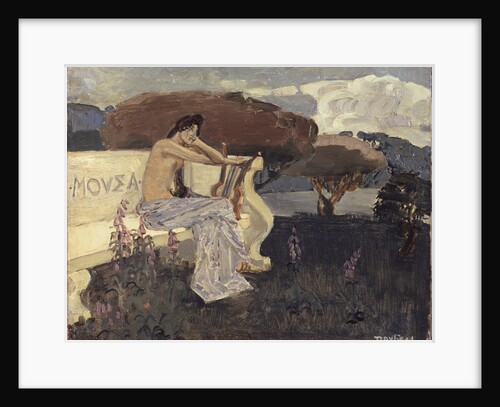 Muse. Design for a theatre curtain, c. 1890 by Mikhail Alexandrovich Vrubel