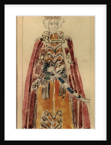 Costume design for the opera Mazepa by P.I. Tschaikovski by Mikhail Alexandrovich Vrubel