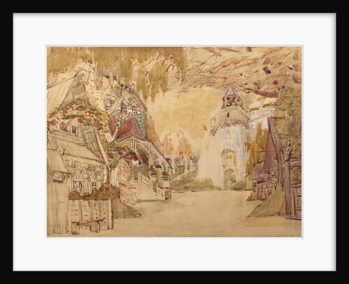 Stage design for the opera The Tsars bride by N. Rimsky-Korsakov, 1899 by Mikhail Alexandrovich Vrubel