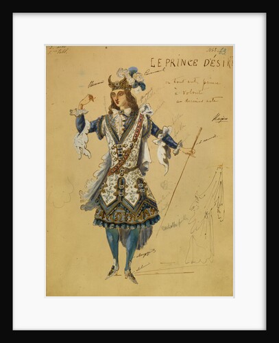 Costume design for the ballet Sleeping Beauty by P. Tchaikovsky, 1890 by Ivan Alexandrovich Vsevolozhsky
