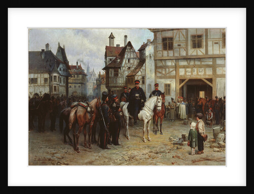 General Blücher with the Cossacks in Bautzen, 1885 by Gottfried Willewalde