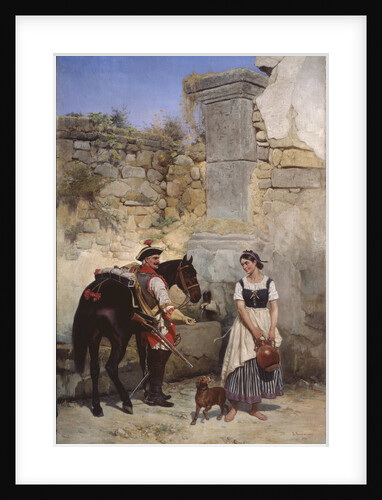 Scene at the Well, 1890 by Gottfried Willewalde