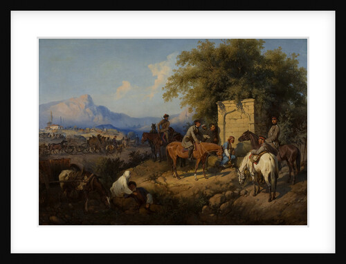 Russian Forces Crosses the Caucasus Mountains in Adjara, 1872 by Gottfried Willewalde