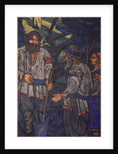 The Wedding of the Grand Duke Vladimir I. Svyatoslavich (Triptych, side panel), 1920s by Mikhail Nikolayevich Yakovlev