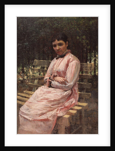 In a park. (Portrait of the artists wife) by Nikolai Alexandrovich Yaroshenko
