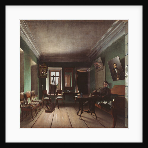 Interior in the Bykovs house, 1850s by Grigori Vasilyevich Yurov
