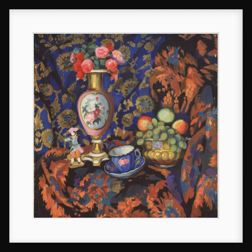 Still life with porcelain and flowers, 1913 by Nikolai Semyonovich Zaytsev