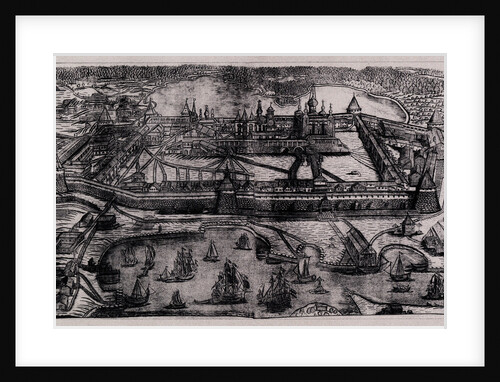 The Solovetsky Transfiguration Monastery on the Solovetsky Islands, 1744 by Alexei Fyodorovich Zubov