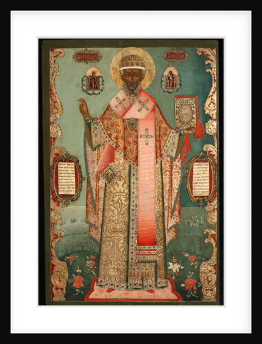 Saint Nicholas of Zaraysk, Early 18th cen by Russian icon
