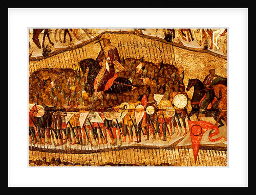 Blessed Be the Host of the King of Heaven  (Detail: Warriors Range: Ivan IV, Vladimir Monomakh, Vladimir I, Boris and Gleb), 1550s by Metropolitan of Moscow Athanasius