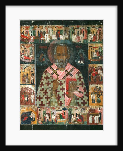 Saint Nicholas with Scenes from His Life, 16th century by Russian icon