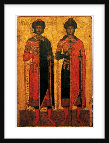 Saints Boris and Gleb, Mid of the 14th cen by Russian icon