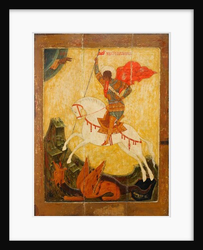 Saint George and the Dragon, ca. 1600 by Russian icon