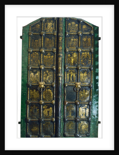 Golden gates of the Cathedral of the Nativity in Suzdal, Early 13th cen by Russian master