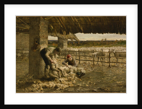 The Sheepshearing, 1883-1884 by Giovanni Segantini