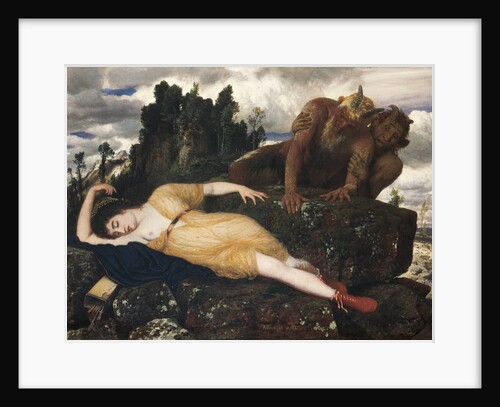 Sleeping Diana Watched by Two Fauns, 1877 by Arnold Böcklin