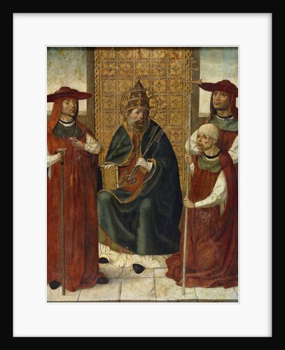 Cardinal Pedro González de Mendoza praying before Saint Peter, 1490-1495 by Anonymous