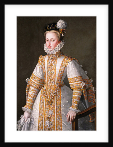 Portrait of Anna of Austria (1549?1580), Queen consort of Spain, 1571 by Alonso Sánchez Coello