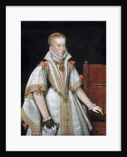 Portrait of Anna of Austria (1549?1580), Queen consort of Spain, 1616 by Bartolomé González y Serrano