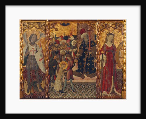 Saint Michael, Martyrdom of Saint Eulalia and Saint Catherine, ca 1442-1445 by Bernat Martorell the Elder