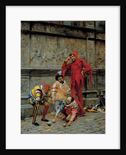 Jesters playing Cochonnet, 1868 by Eduardo Zamacois y Zabala