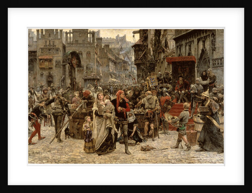 Valdemar Atterdag Holding Visby to Ransom, 1361, 1882 by Carl Gustaf Hellqvist