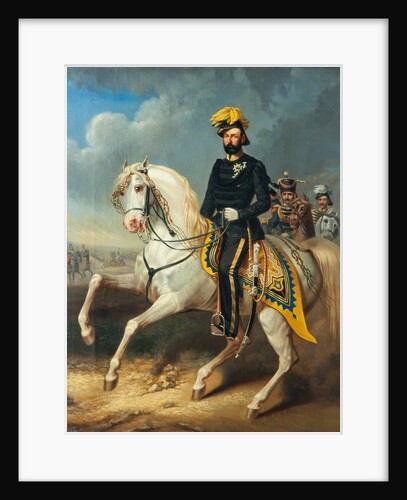 Portrait of the King Charles XV of Sweden, Mid of the 19th cen by Carl Fredrik Kiörboe