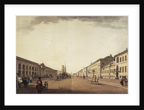 View of Nevsky Prospekt near the Gostiny Dvor in Saint Petersburg, 1799 by Benjamin Paterssen