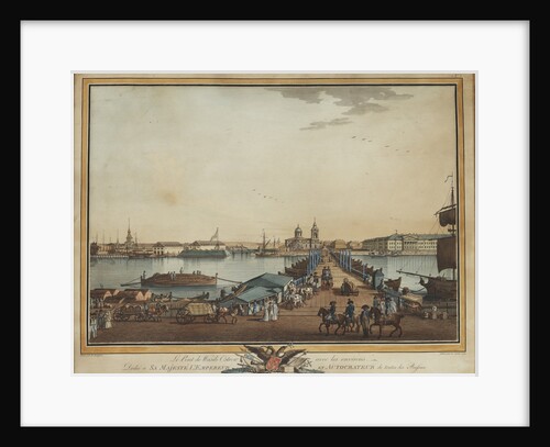 The Exchange Bridge at the Vasilievsky Island, 1799 by Benjamin Paterssen