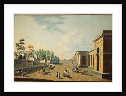 The barracks of the Chevalier Guards as seen from the Tauride Garden, 1800s by Benjamin Paterssen
