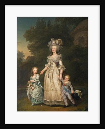 Queen Marie Antoinette of France and two of her Children Walking in The Park of Trianon, 1785 by Adolf Ulrik Wertmüller