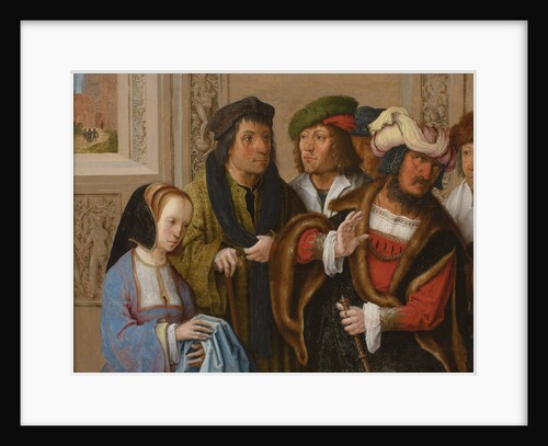Potiphars Wife Displays Josephs Garment, c. 1512 by Lucas Leyden van