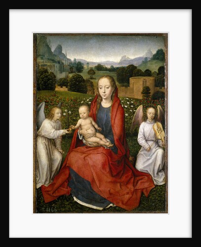 Virgin and child and two angels, 1480-1490 by Hans Memling