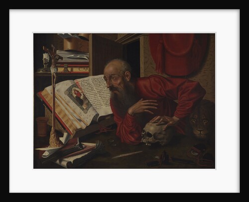 Saint Jerome in his Cell by Marinus Claesz van Reymerswaele