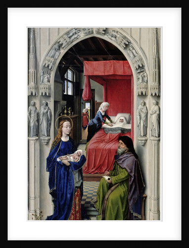 The Nativity of John the Baptist (The Altar of St. John, left panel), ca 1455 by Rogier van der Weyden