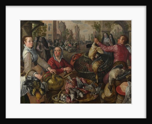 The Four Elements: Air. A Poultry Market with the Prodigal Son in the Background, 1569 by Joachim Beuckelaer