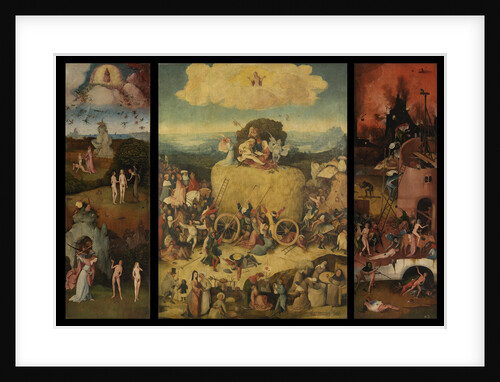 The Haywain (Triptych), c. 1516 by Hieronymus Bosch