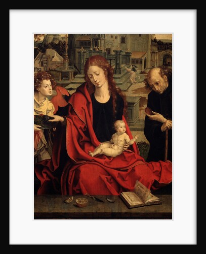 The Holy Family with an Angel by Pieter Coecke van Aelst the Elder