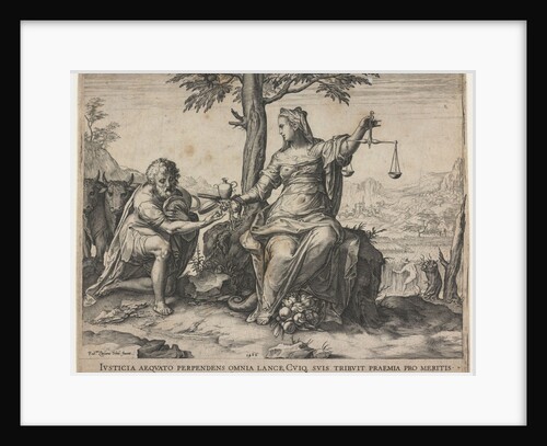 Justice Rewards Toil, 1566 by Cornelis Cort