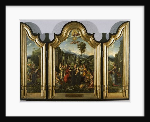 The Holy Family with Saint Catherine and Saint Barbara (Triptych), c. 1505 by Jan Gossaert