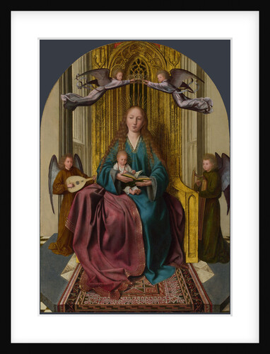 The Virgin and Child Enthroned, with Four Angels, c. 1495 by Quentin Massys