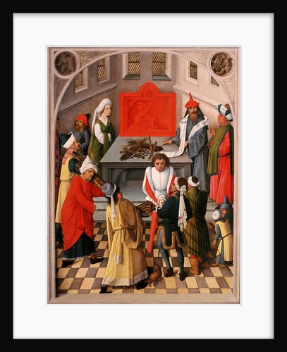 The offering of the jews, ca 1465 by Master of the Gathering of Manna