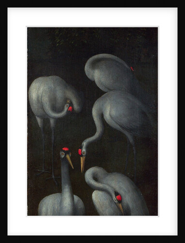 Cranes (The reverse of a Panel from a Triptych), c. 1480 by Hans Memling