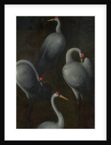 Cranes with the coat of arms of the Pagagnotti family (The reverse of a Panel from a Triptych), c. 1480 by Hans Memling