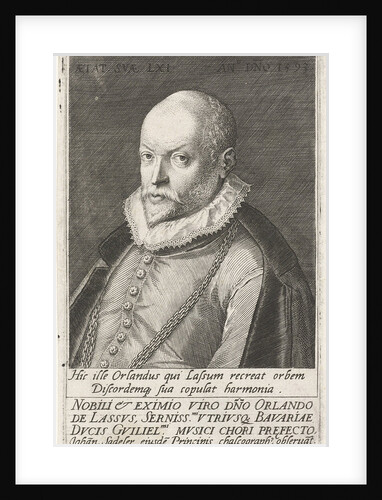 Portrait of the Composer Orlando di Lasso, 1593 by Jan Sadeler the Elder