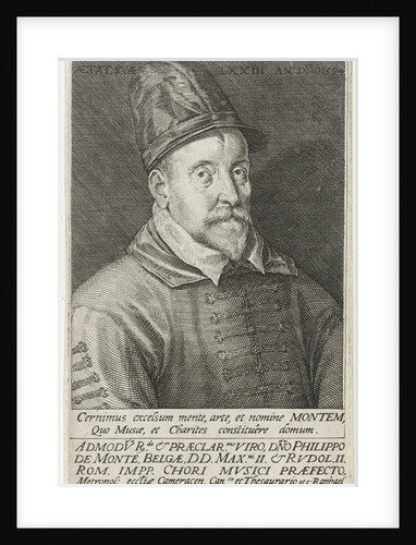 Portrait of the Composer Philippe de Monte, 1594 by Raphael Sadeler the Elder