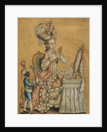 Lady at a Toilette with a black boy, 1770s by Anonymous