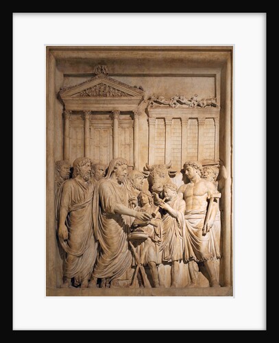Marcus Aurelius and members of the Imperial family offer sacrifice in gratitude for success against Germanic tribes, ca 176-182 by Classical sculpture Art of Ancient Rome