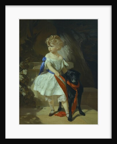 Girl with Dog, 1860s by Ivan Kosmich Makarov